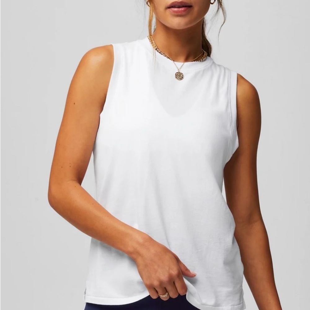 Fabletics White Cotton Tank